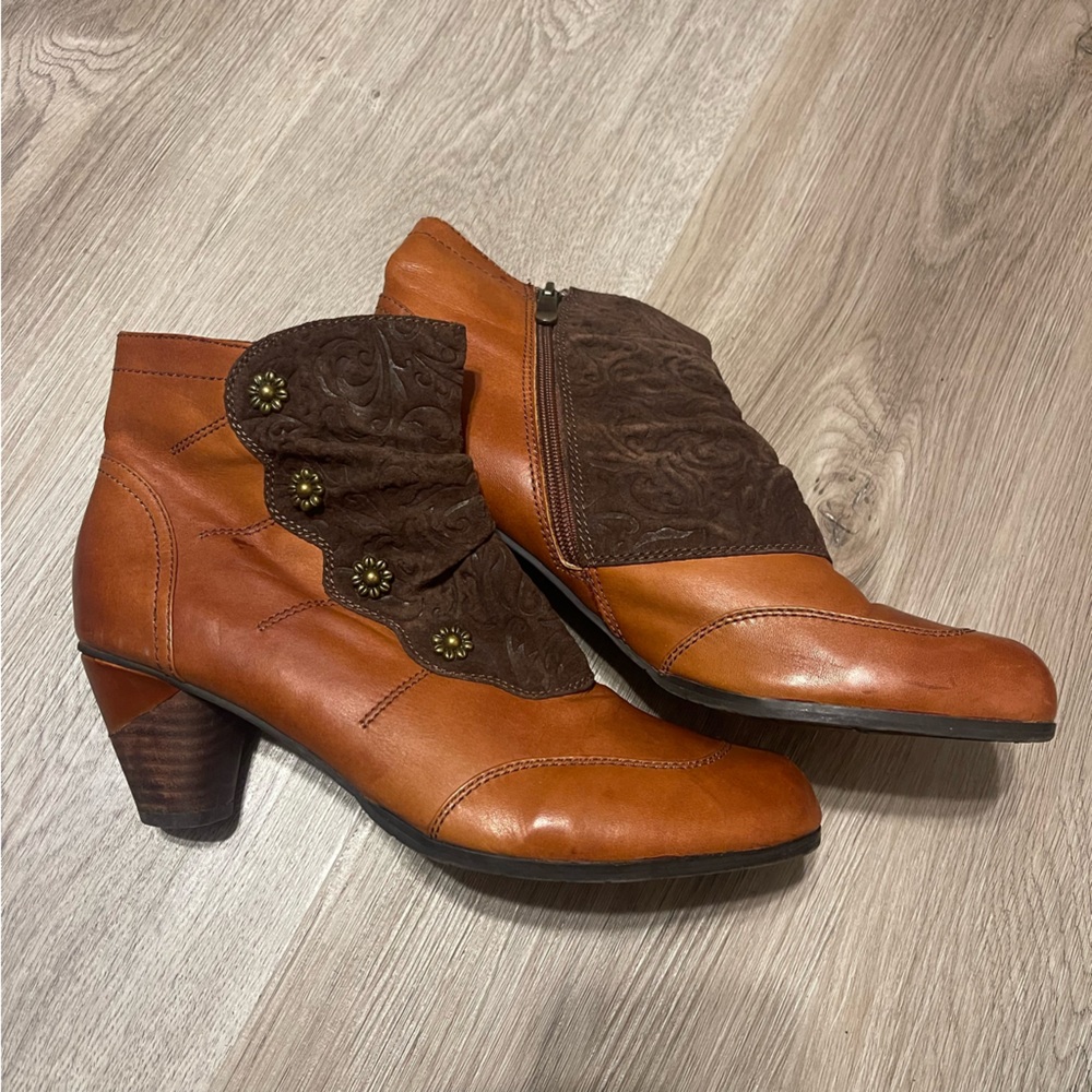 L'Artiste by Spring Step Belgard VINTAGE INSPIRED LEATHER BOOTS SZ 42